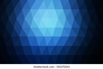 DARK BLUE Low poly crystal background. Polygon design pattern. Low poly vector illustration, low polygon background.