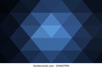 DARK BLUE Low poly crystal background. Polygon design pattern. Low poly vector illustration, low polygon background.