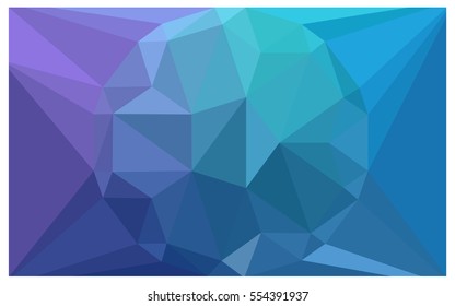DARK BLUE Low poly crystal background. Polygon design pattern. Low poly vector illustration, low polygon background.