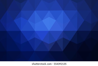 DARK BLUE Low poly crystal background. Polygon design pattern. Low poly vector illustration, low polygon background.