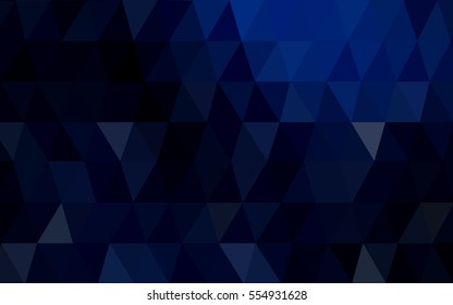 DARK BLUE Low poly crystal background. Polygon design pattern. Low poly vector illustration, low polygon background.