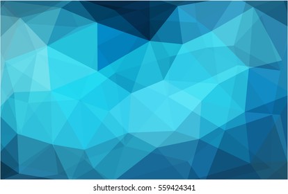 DARK BLUE Low poly crystal background. Polygon design pattern. Low poly vector illustration, low polygon background.
