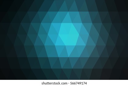 DARK BLUE Low poly crystal background. Polygon design pattern. Low poly vector illustration, low polygon background.