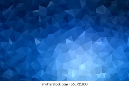 DARK BLUE Low poly crystal background. Polygon design pattern. Low poly vector illustration, low polygon background.