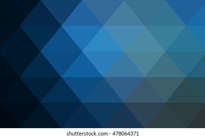 Dark blue low poly template. Geometric illustration in Origami style with gradient.  The template can be used as a background for cell phones.