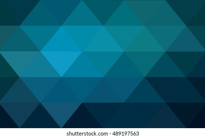 Dark blue low poly template. Modern geometrical abstract illustration with gradient. A completely new template for your business design.