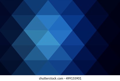 Dark blue low poly template. Glitter abstract illustration with an elegant design. The polygonal design can be used for your web site.