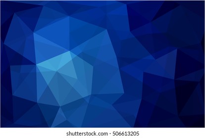 Dark blue low poly template. An elegant bright illustration with gradient. A new texture for your design.