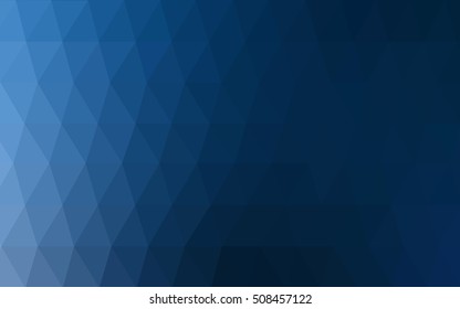 Dark blue low poly template. Colorful abstract illustration with gradient. The template can be used as a background for cell phones.