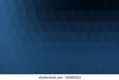 Dark blue low poly template. A sample with polygonal shapes. The polygonal design can be used for your web site.