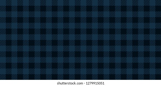 Dark blue lumberjack seamless pattern background.