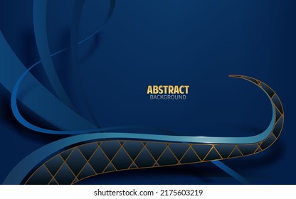 dark blue luxury leather pattern shape elements. 3d style