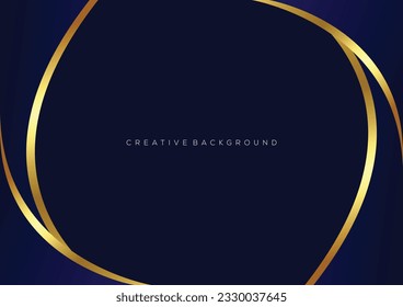 dark blue with luxury line landscape background abstract modern design