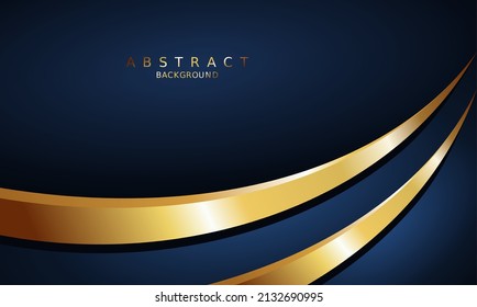 dark blue luxury premium background and gold line.