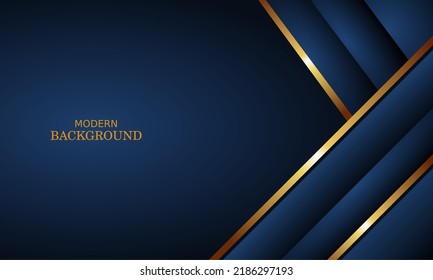dark blue luxury premium background and gold line.