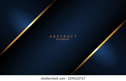 fondo azul oscuro de lujo y línea dorada.