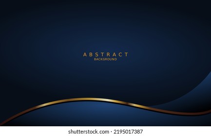 dark blue luxury premium background and gold line.