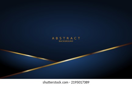 dark blue luxury premium background and gold line.