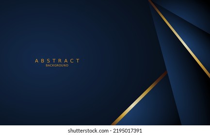 dark blue luxury premium background and gold line.