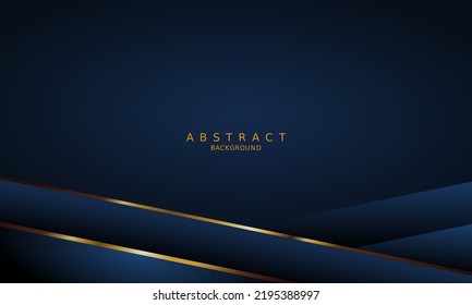 dark blue luxury premium background and gold line.