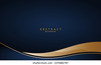  dark blue luxury premium background and gold line.