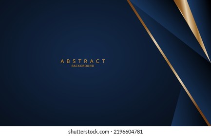 dark blue luxury premium background and gold line.