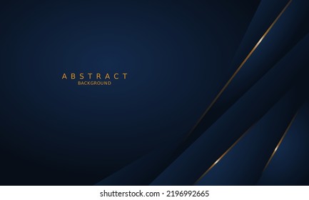 dark blue luxury premium background and gold line.