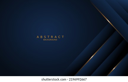 dark blue luxury premium background and gold line.