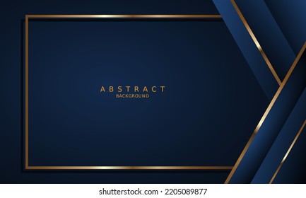 dark blue luxury premium background and gold line.