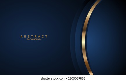 dark blue luxury premium background and gold line.