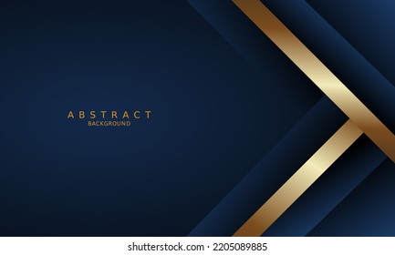 dark blue luxury premium background   gold line 