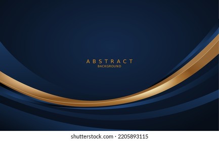 dark blue luxury premium background and gold line.