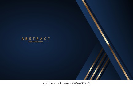 dark blue luxury premium background and gold line.