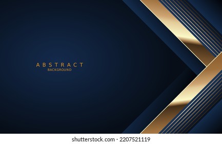 dark blue luxury premium background and gold line.