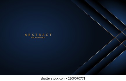 dark blue luxury premium background and gold line.