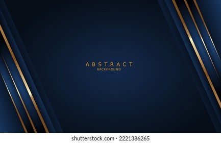 dark blue luxury premium background and gold line.