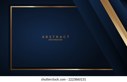 dark blue luxury premium background and gold line.