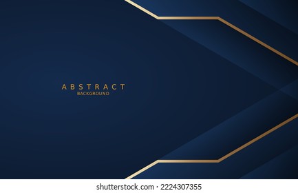 dark blue luxury premium background and gold line.