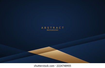 dark blue luxury premium background and gold line.