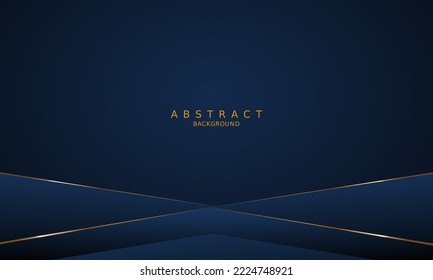 dark blue luxury premium background and gold line.