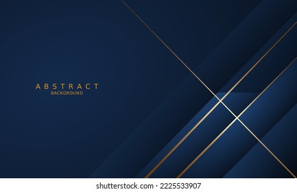 dark blue luxury premium background and gold line.