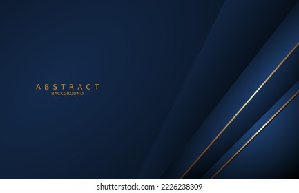 dark blue luxury premium background and gold line.