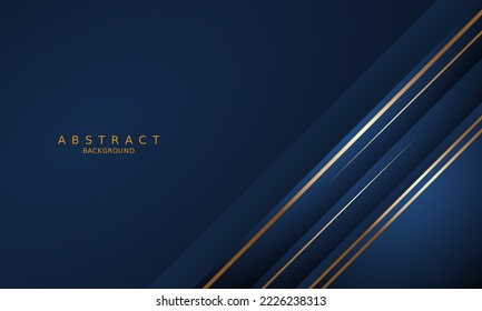 dark blue luxury premium background and gold line.