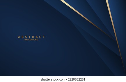 dark blue luxury premium background and gold line.