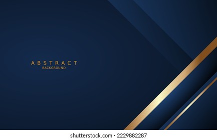 dark blue luxury premium background and gold line.