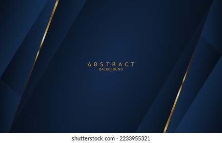 dark blue luxury premium background and gold line.