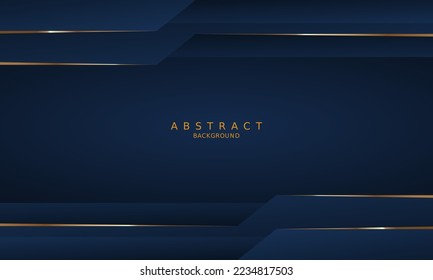 dark blue luxury premium background and gold line.