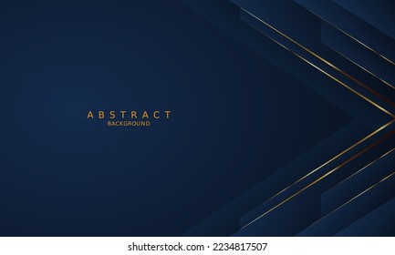 dark blue luxury premium background and gold line.