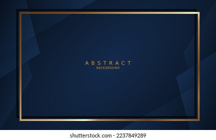 dark blue luxury premium background and gold line.