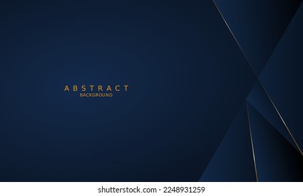 dark blue luxury premium background and gold line.